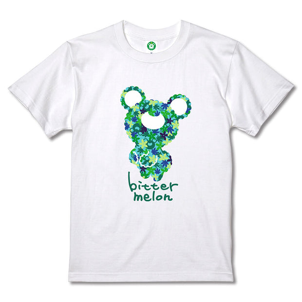 kids t-shirts011(leaf blue×white)