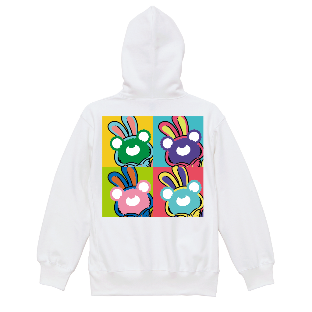 BMフーディーRABBITホワイト – bitter melon ONLINE STORE