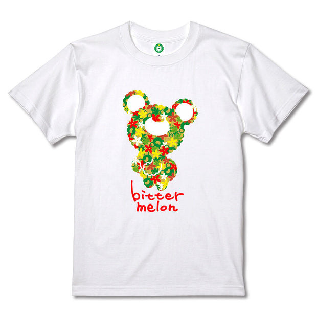 키즈 티셔츠 009(잎 녹색×화이트)