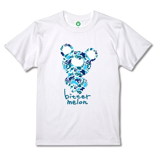 kids t-shirts 006(camoufla blue×white)